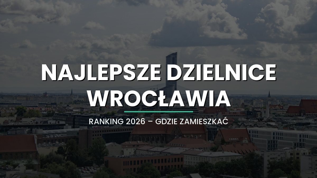 Najlepsze dzielnice Wrocławia do zamieszkania 2026 - ranking oparty na danych transakcyjnych