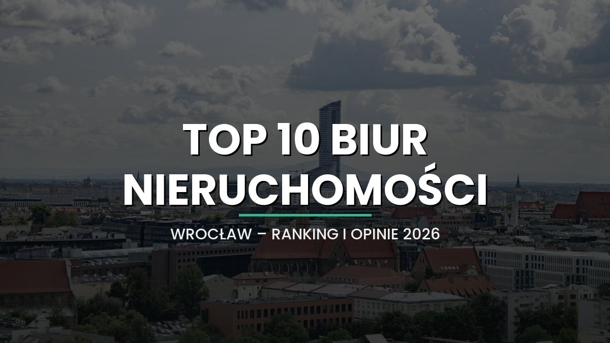 TOP 10 najlepszych biur nieruchomości we Wrocławiu 2026 - ranking, opinie i porównanie